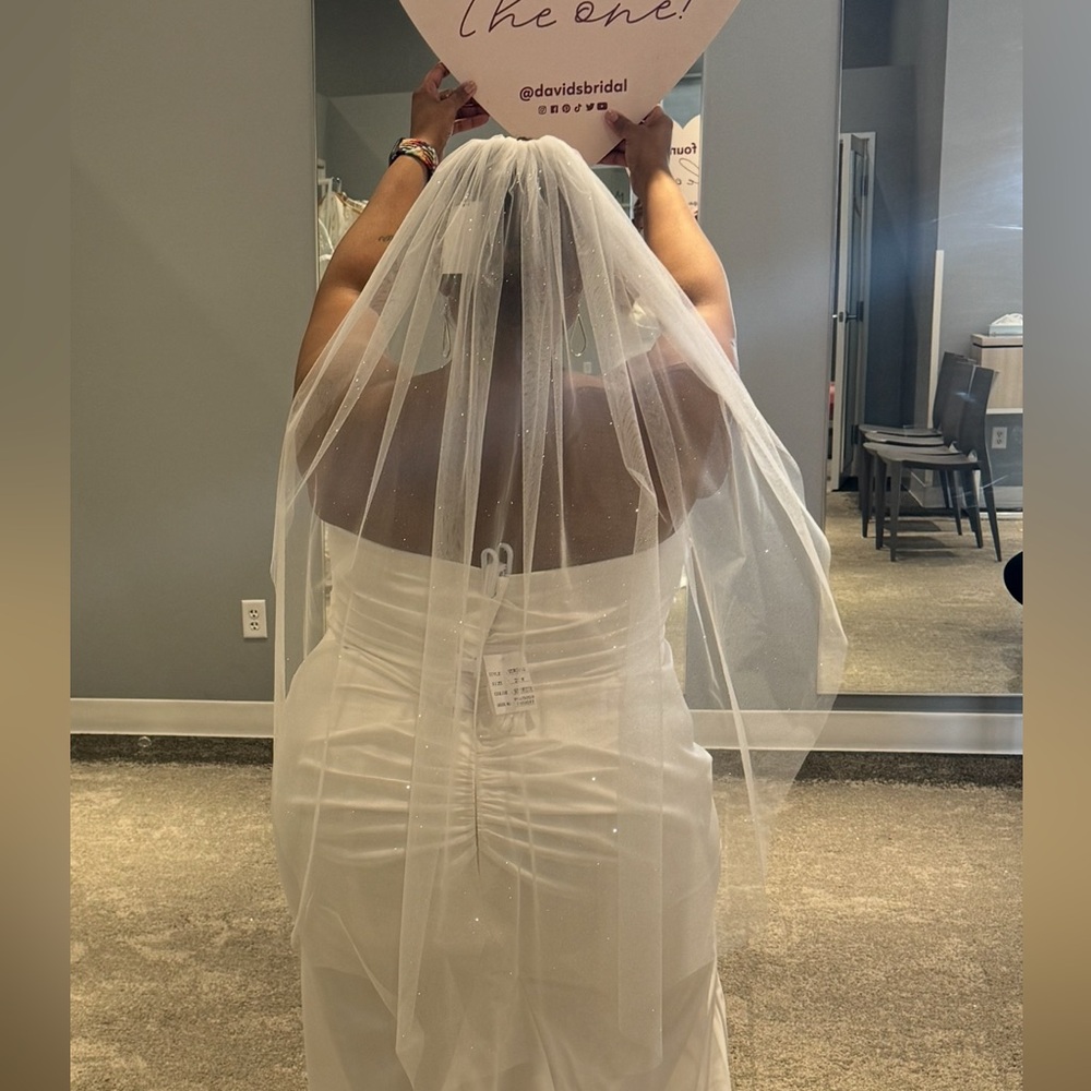 David’s Bridal Wedding Veil worn